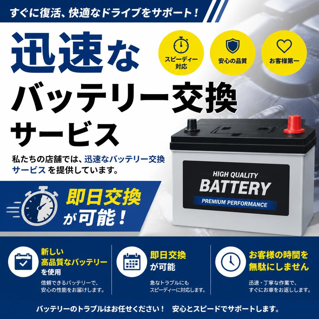 当店のバッテリー交換サービス