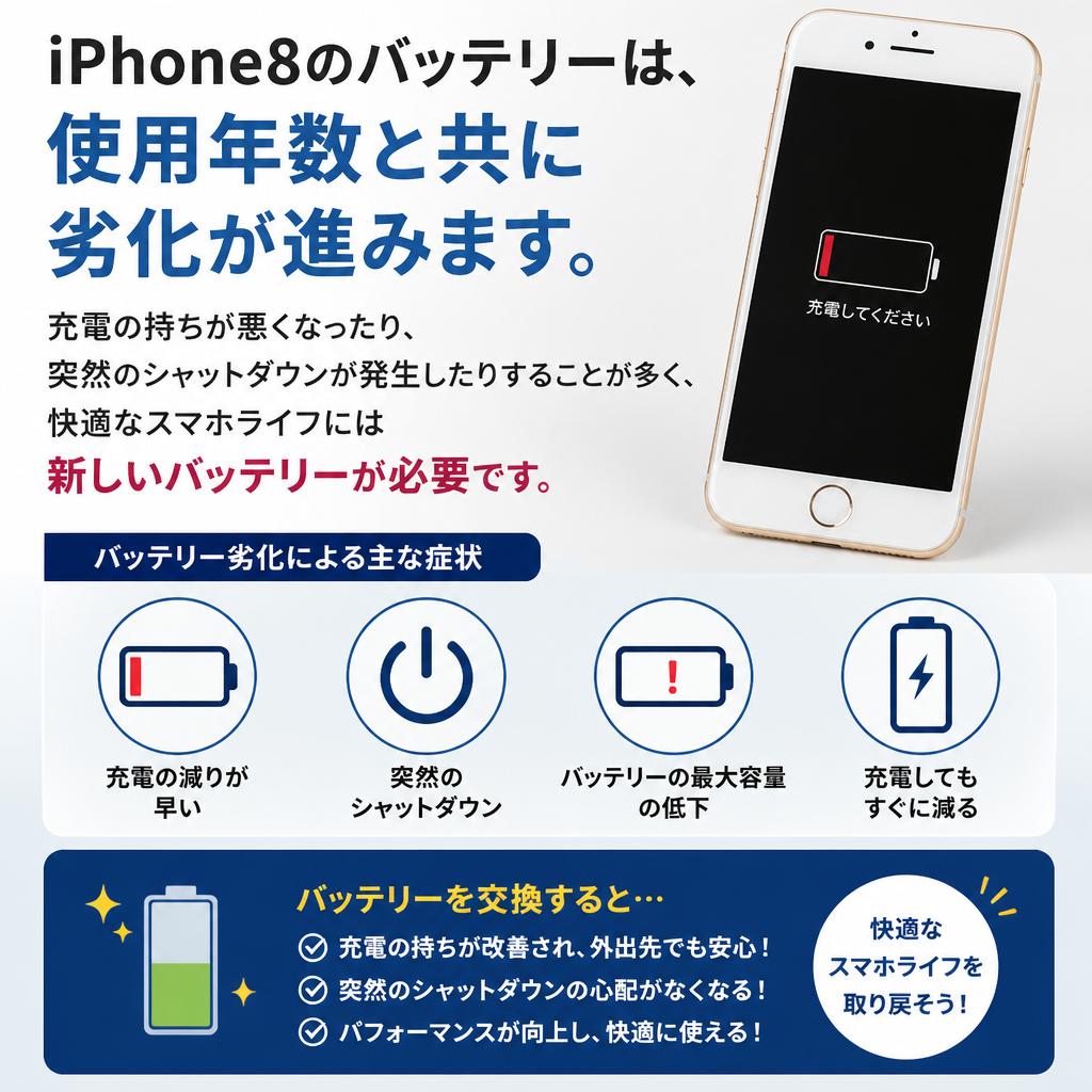 iPhone8のバッテリー交換の必要性