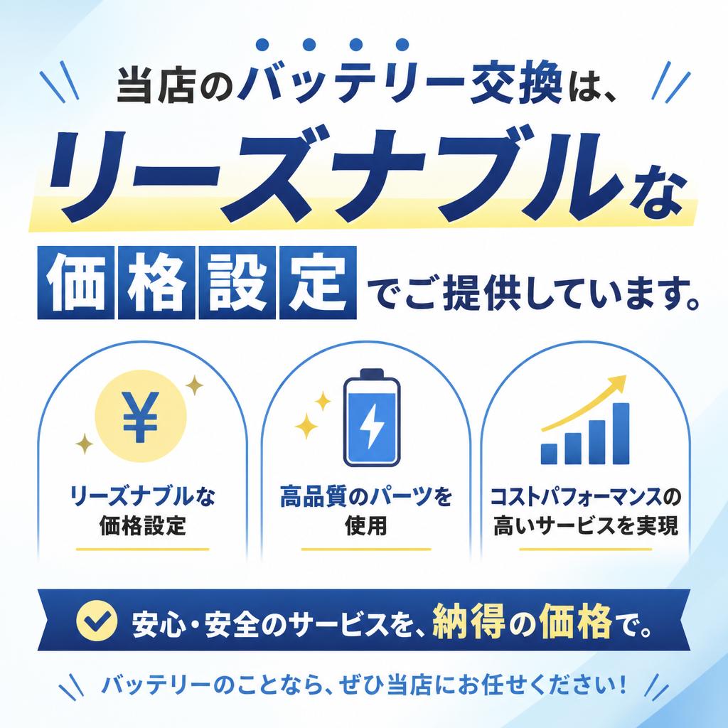 お手頃価格で安心