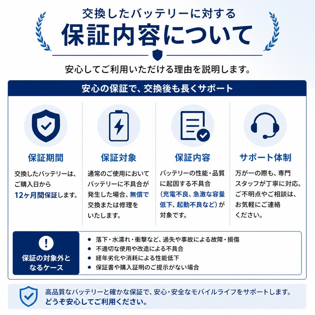 安心の6ヶ月保証