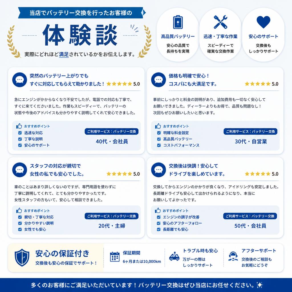 お客様の声 - 実際の体験談