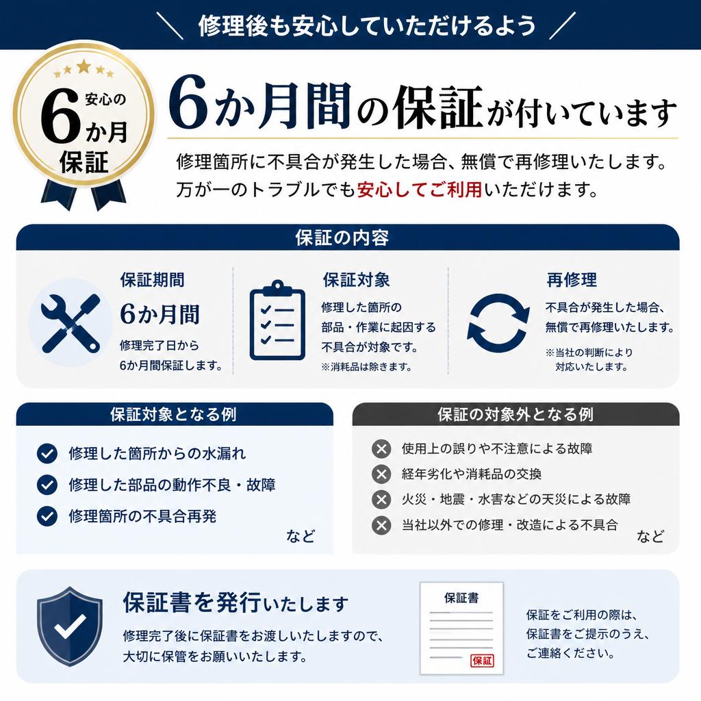 安心の6か月保証
