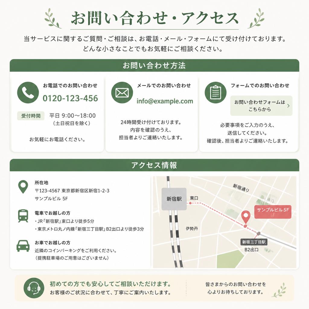 7. お問い合わせはお気軽に！