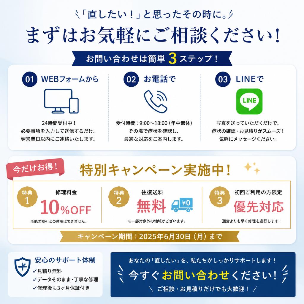 今すぐお問い合わせを！