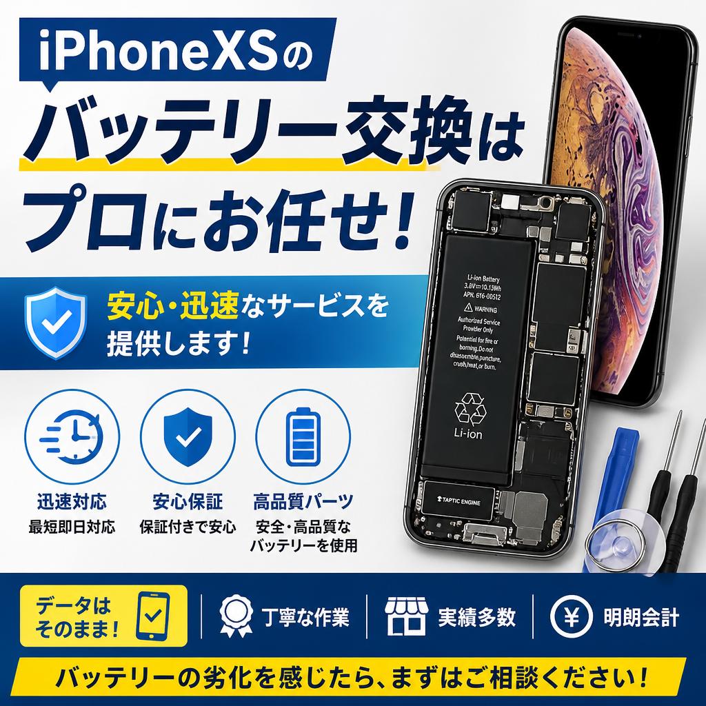 iPhoneXSのバッテリー交換はプロにお任せ！安心・迅速なサービスを提供します！