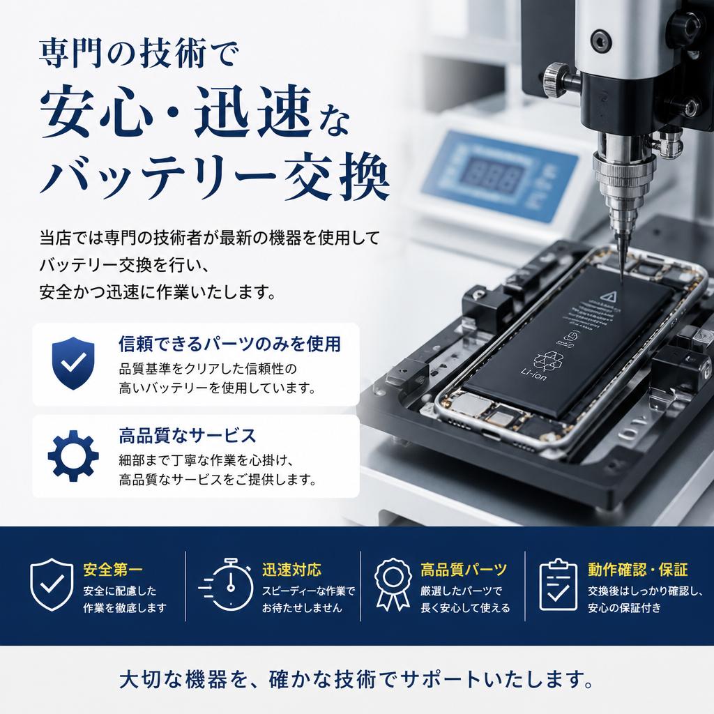 当店のバッテリー交換サービスの特徴